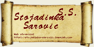 Stojadinka Šarović vizit kartica